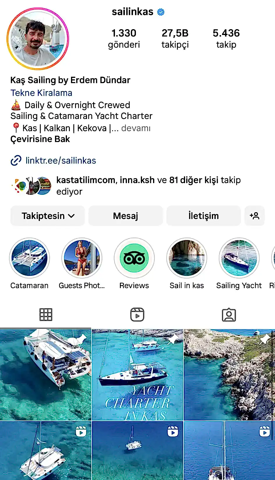 Instagram Sail in Kas with Larsoy Travel & Yachting